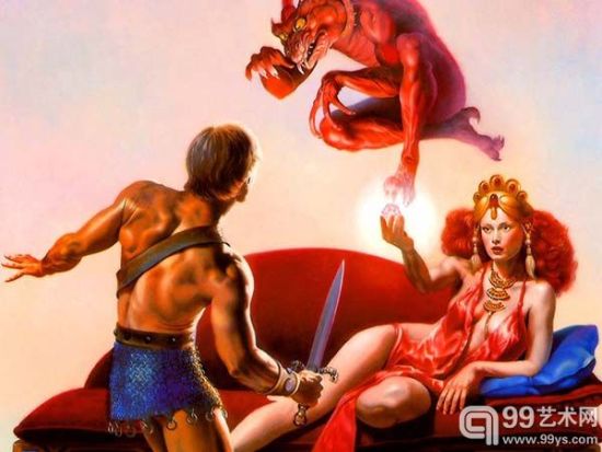 图为萨达姆所钟爱的艺术家罗文娜·莫里尔的作品