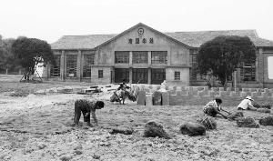 湾里区工业文明纪念馆外部环境提升、改造工程进入扫尾阶段