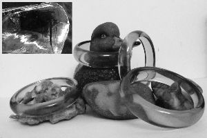 玉手镯及玻璃玉原石