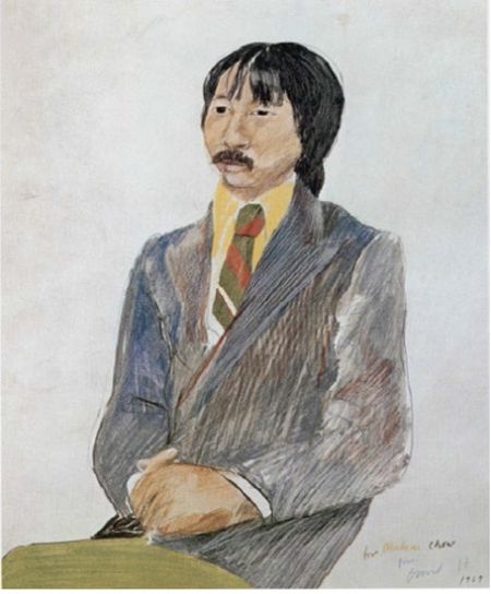 周英华将来宾登记簿改成的“艺术家留言册” 该页留言者为艺术家乔治·康多