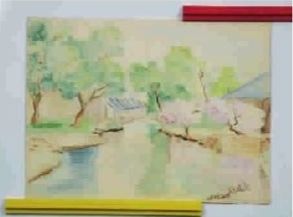 ■　陈逸飞初中作品，有点后来水乡作品雏形