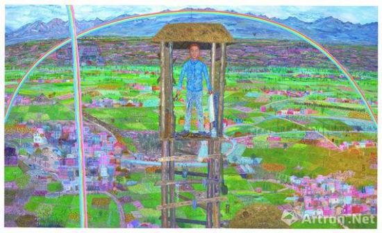 欧阳春《麦田守望者》 The Catcher in the Rye 360×600cm (双联画 Diptych) 布面油彩 Oil on canvas 2012年 