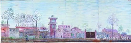 欧阳春《拾荒记》 About Scavenger 170×520cm (四联画 Four) 布面油彩 Oil on canvas 2009年 