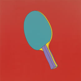 无题（乒乓球拍），2014，铝板丙烯，200 x 200 cm（无框）。