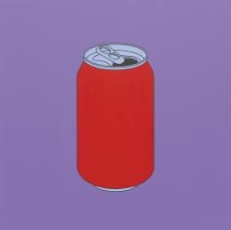 无题（可乐罐），2014，铝板丙烯，122 x 122 cm（无框）。