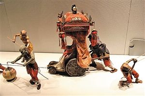 张玉亭的彩塑作品《钟馗嫁妹》系列。