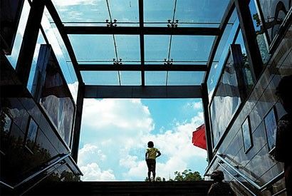 “草根摄影师”刘涛的作品《奔跑，跑向蓝天》