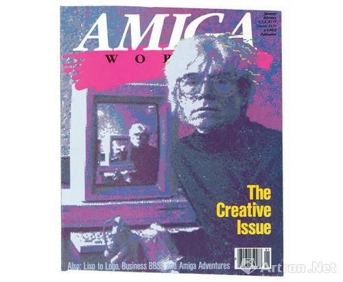 1986年《AMIGA World》的一二月合刊封面也由沃霍尔创作