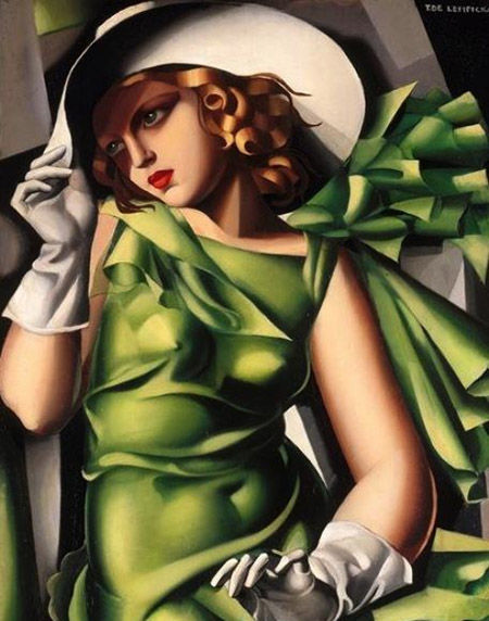 《穿着绿色衣服的年轻女子》，1927作