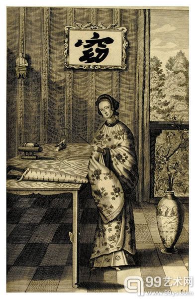 基歇尔绘制的仕女图