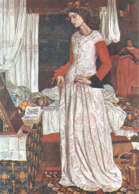 莫里斯绘画作品《吉尼维尔女王》 现藏于泰特美术馆