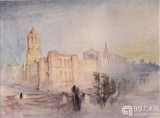 约翰·拉斯金 基督教堂 水彩