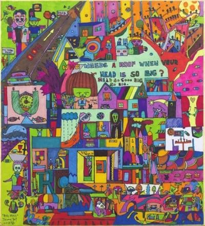 傅蕾蕾在2014年创作的作品《迷宫系列11》。