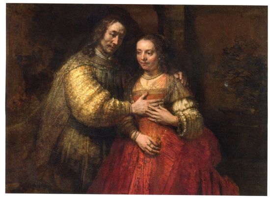 伦勃朗油画作品《犹太新娘》（约1665）