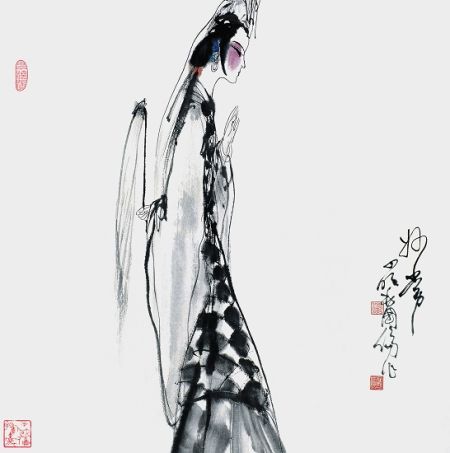 毛国伦画作《妙常》（2002年）