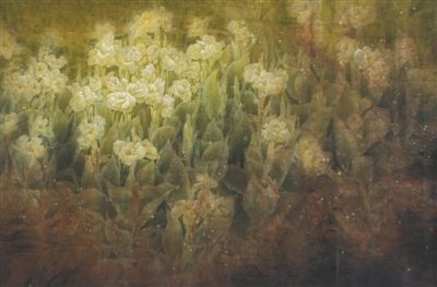 李硕1993年创作的工笔画《莽原情》。 