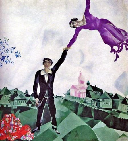 夏加尔作品《The Promenade》(1917)