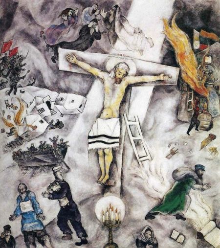 夏加尔作品《白色十字架》(1938)