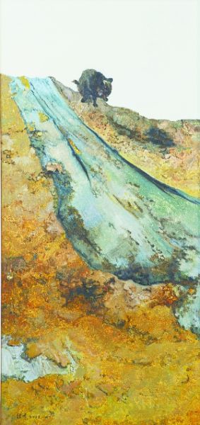 《寻找》（局部） 116cm×56cm×3 布面油画 2012年