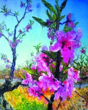 周春芽《桃花》