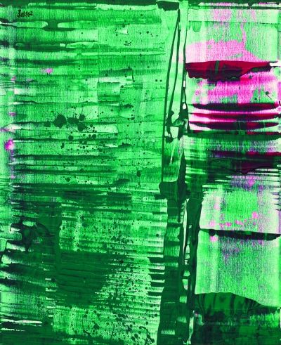 楼高人远天如水之一（布上丙烯） 100×80厘米 2007年