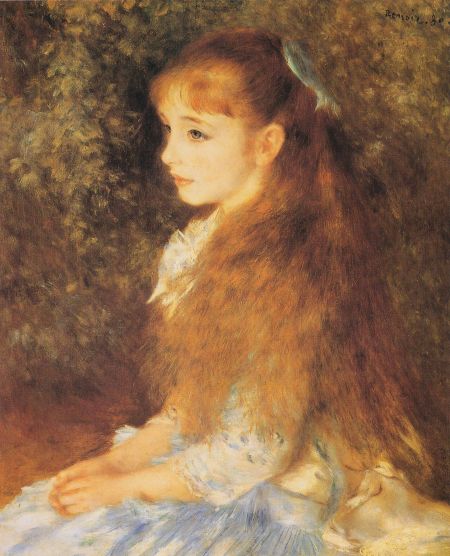 雷诺阿  达威尔小姐像  油彩画布  65×54cm  1880