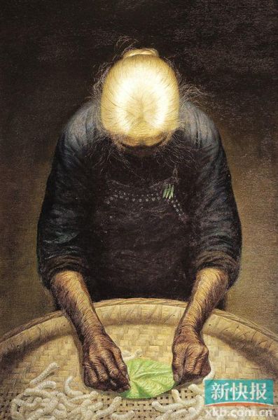 罗中立 《春蚕》 资料图