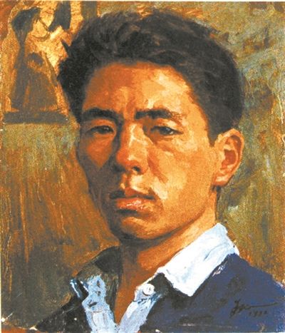 《自画像》 木板 油画 1969年