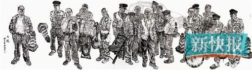 ■梁醒生《大院》 715cm×200cm