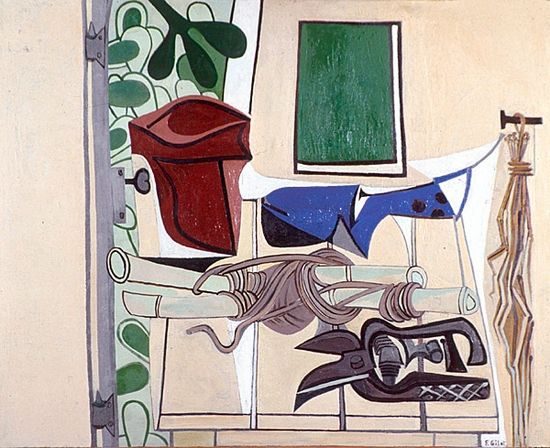 弗朗索瓦丝·吉洛作品《小屋和花园工具》（1952）