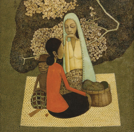 钟泗宾作品《女人与菠萝蜜》