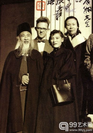 1959年，高居翰与张大千及其夫人合影