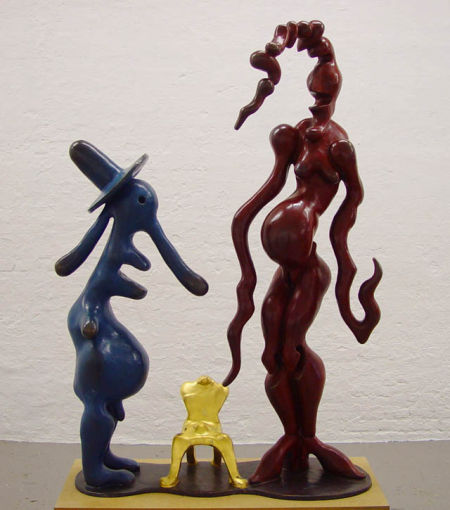 《转基因天堂》雕塑群里的亚当和夏娃