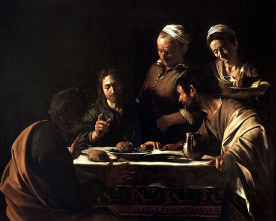 卡拉瓦乔《以马忤斯的晚餐》(1606)
