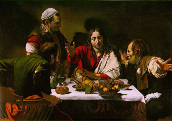 卡拉瓦乔《以马忤斯的晚餐》(1601)