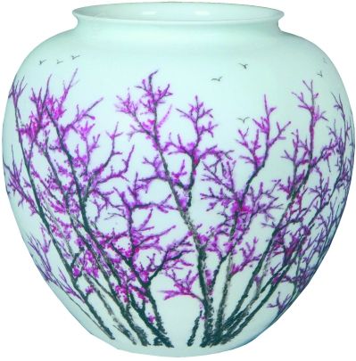 《春》新彩瓷瓶 25×28厘米