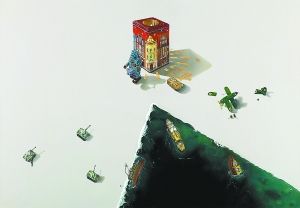 《破阵子no2.古闸西岸盼元郎》 130cm×180cm 布面油画 2009年