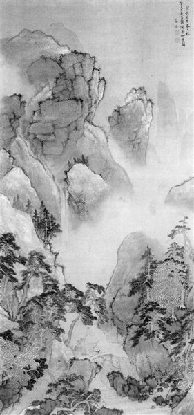 高居翰对晚明画家张宏有着极高的评价，图为张宏《青山绿水图》。
