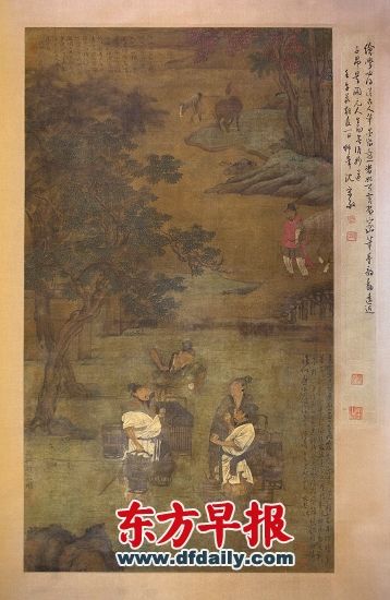 杨敏收藏的古代绘画《斗茶图》