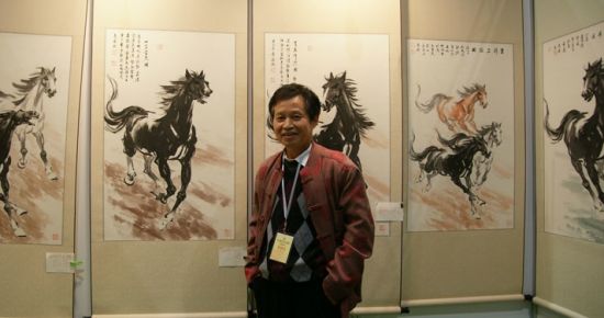 画家陈有杰画展现场