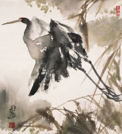 《精灵》69cm×69cm纸本水墨2007年作