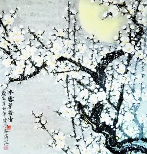 《寒梅》 68cm×136cm （局部）