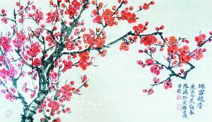 《瑞雪凝香》 136cm×68cm