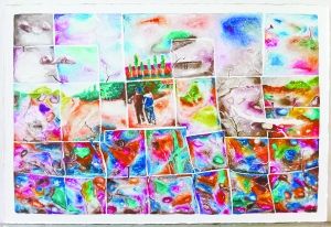 《几何幸福》 60cm×90cm 布面油画 2013年