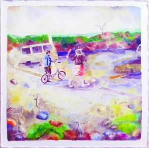 《为你好》 40cm×40cm 布面油画 2013年