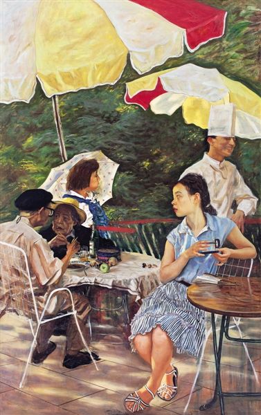 今年6月北京匡时春拍上，赵半狄的油画《H。金》以1332.5万元成交。北京匡时供图