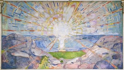 《太阳》（1911年），布面油画，455×780cm 版权所有：蒙克博物馆