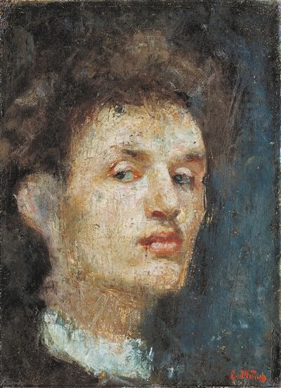 《自画像》（1886年），布面油画，33×24.5cm