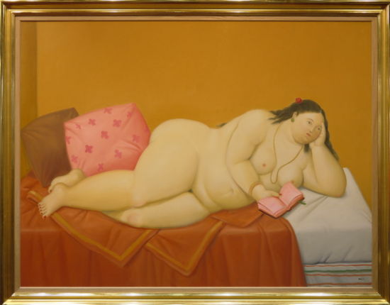 《阅读中的女人》油画·布本2012。