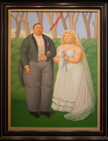 《夫妇》油画·布本2012。